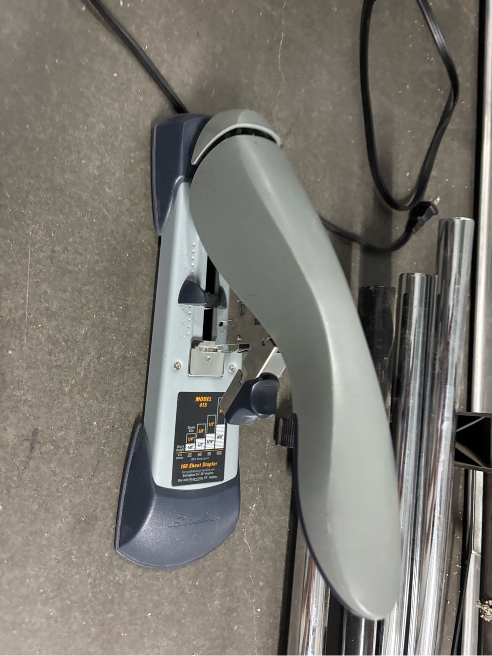 Heavy-Duty Long-Arm Stapler in Gray - High Capacity Office Stapler